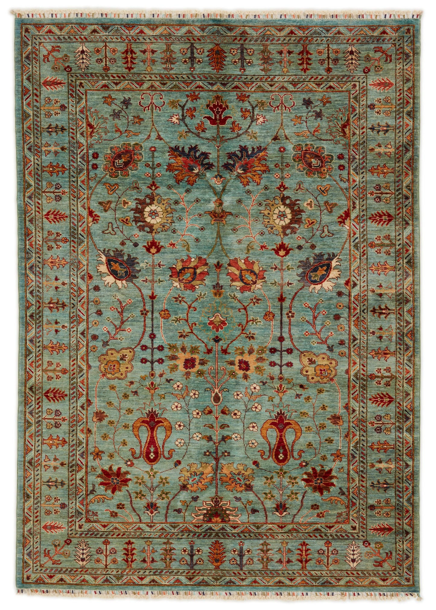 Handgeknoopt Oosters Tapijt | Unique Shall 12442 (voorraad)