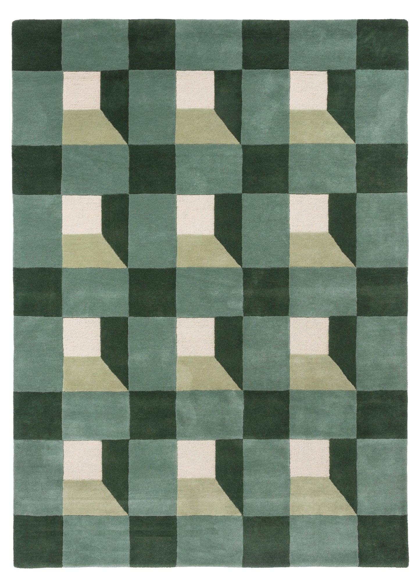 Laagpolig vloerkleed van Harlequin | Blocks Fern