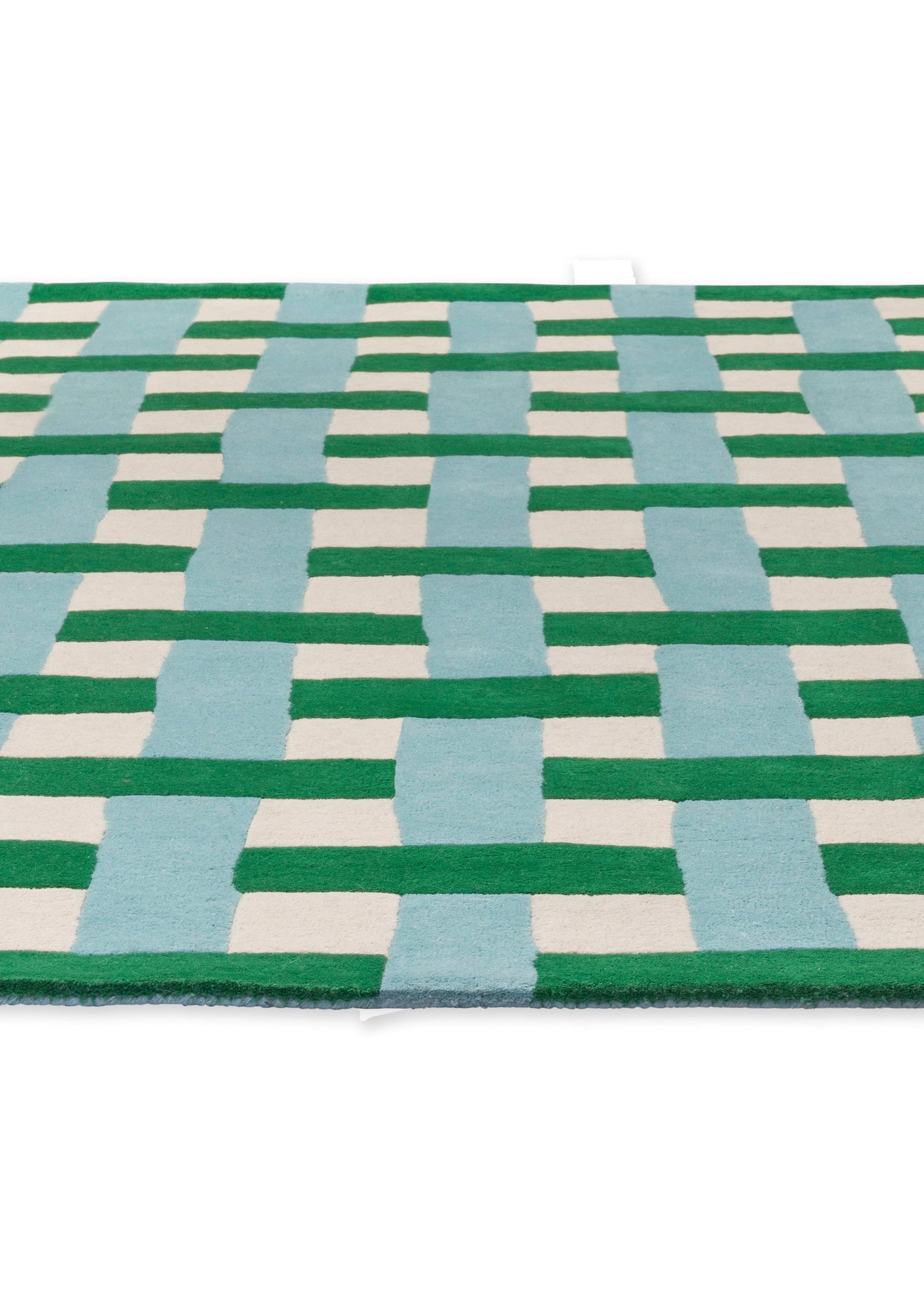 Laagpolig vloerkleed van Harlequin | Basket weave Emerald-aquamarine