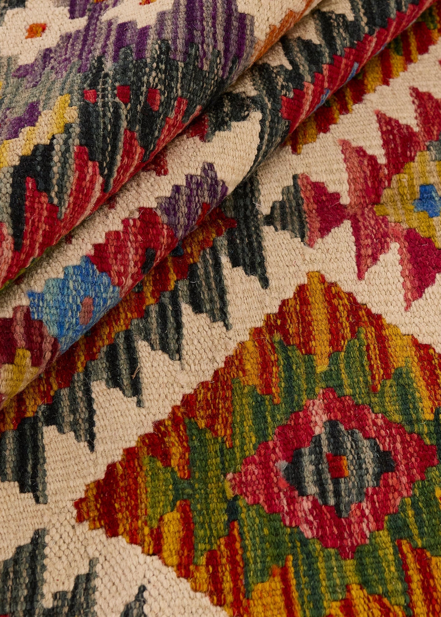 Handgeweven Oosters Tapijt | Unique Afghan Kelim 13990 (voorraad)