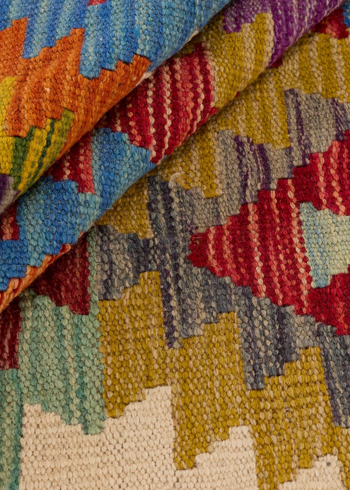 Handgeweven Oosters Tapijt | Unique Afghan Kelim 14075 (voorraad)