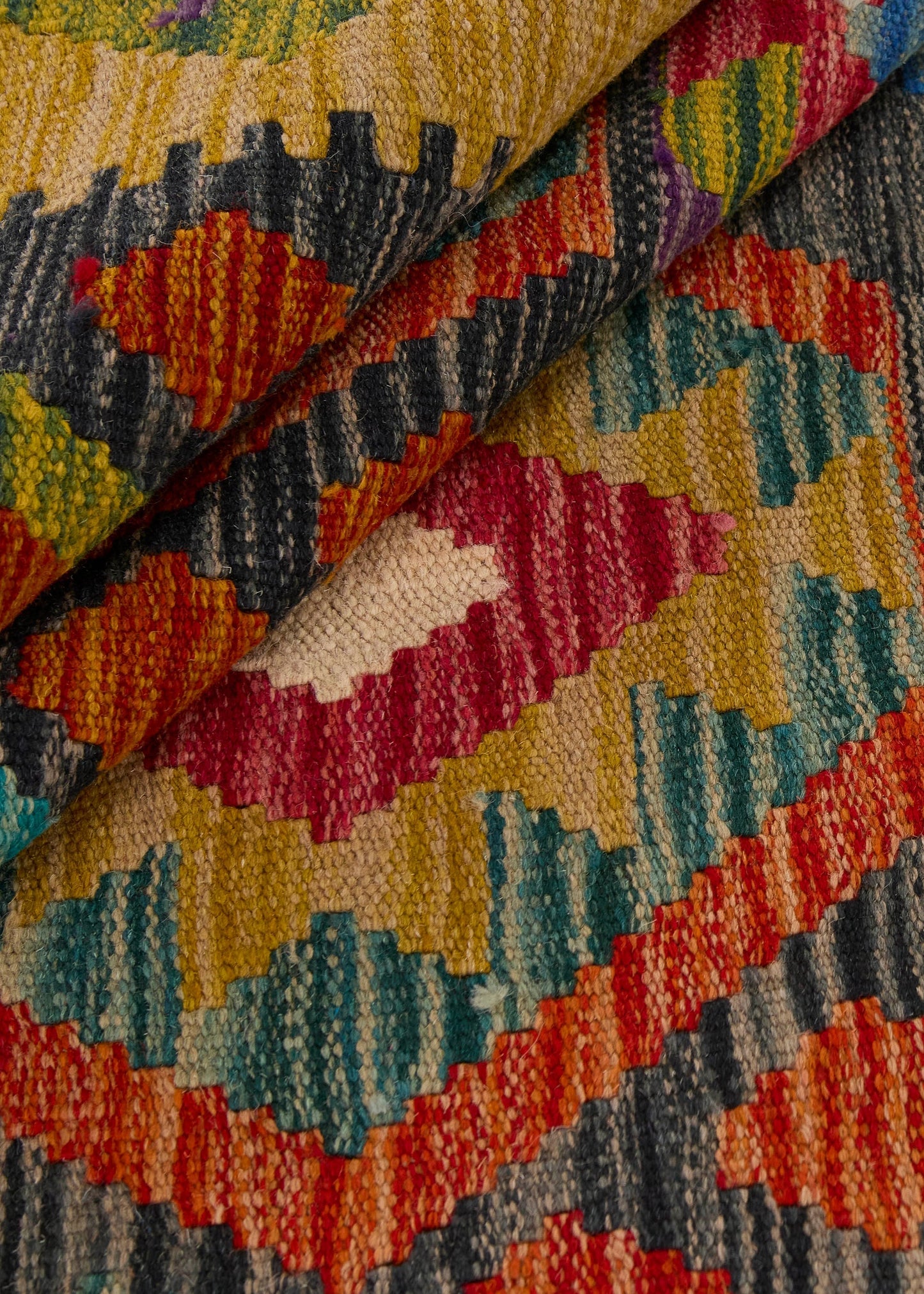 Handgeweven Oosters Tapijt | Unique Afghan Kelim 13889 (voorraad)