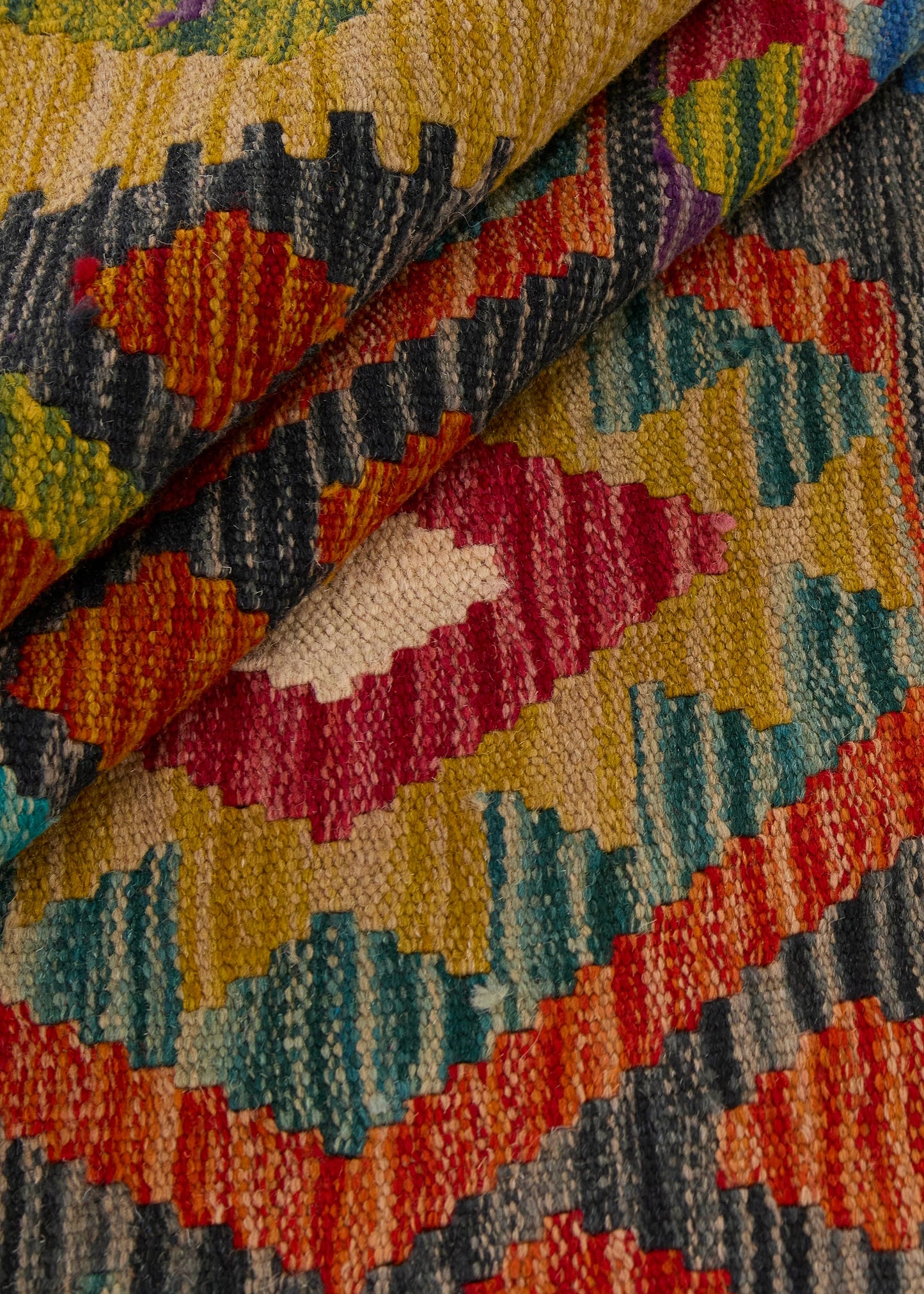 Handgeweven Oosters Tapijt | Unique Afghan Kelim 13889 (voorraad)