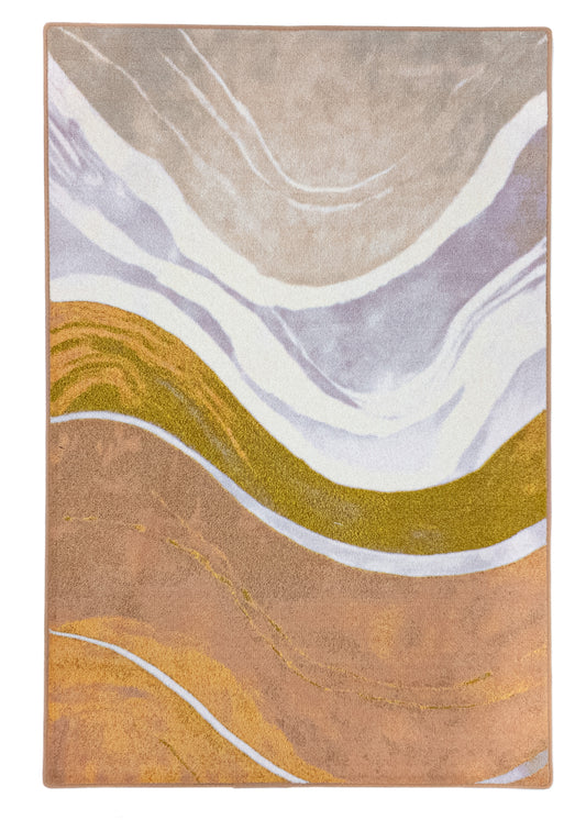 Vloerkleed MOMO rugs x NOŪRA studios - Waves Multicolour matt