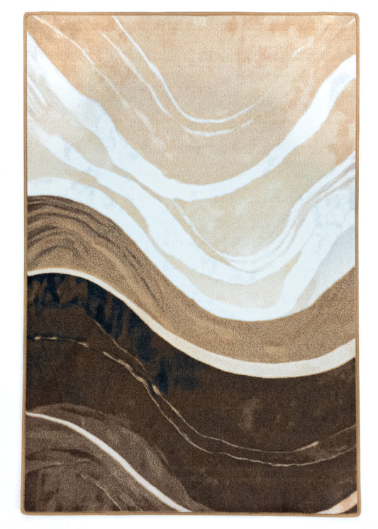 Vloerkleed MOMO rugs x NOŪRA studios - Waves Brown Sand