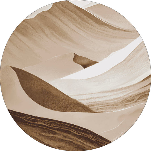 Vloerkleed MOMO rugs x NOŪRA studios - Dune Brown Rond