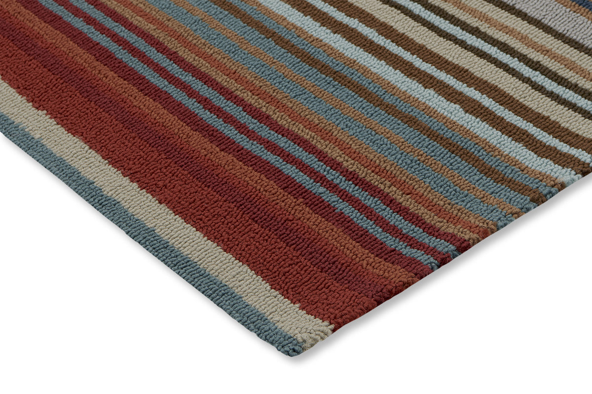 Harlequin Spectro Stripes-Teal/Sedonia/Rust outdoor 442103 Vloerkledenwinkel