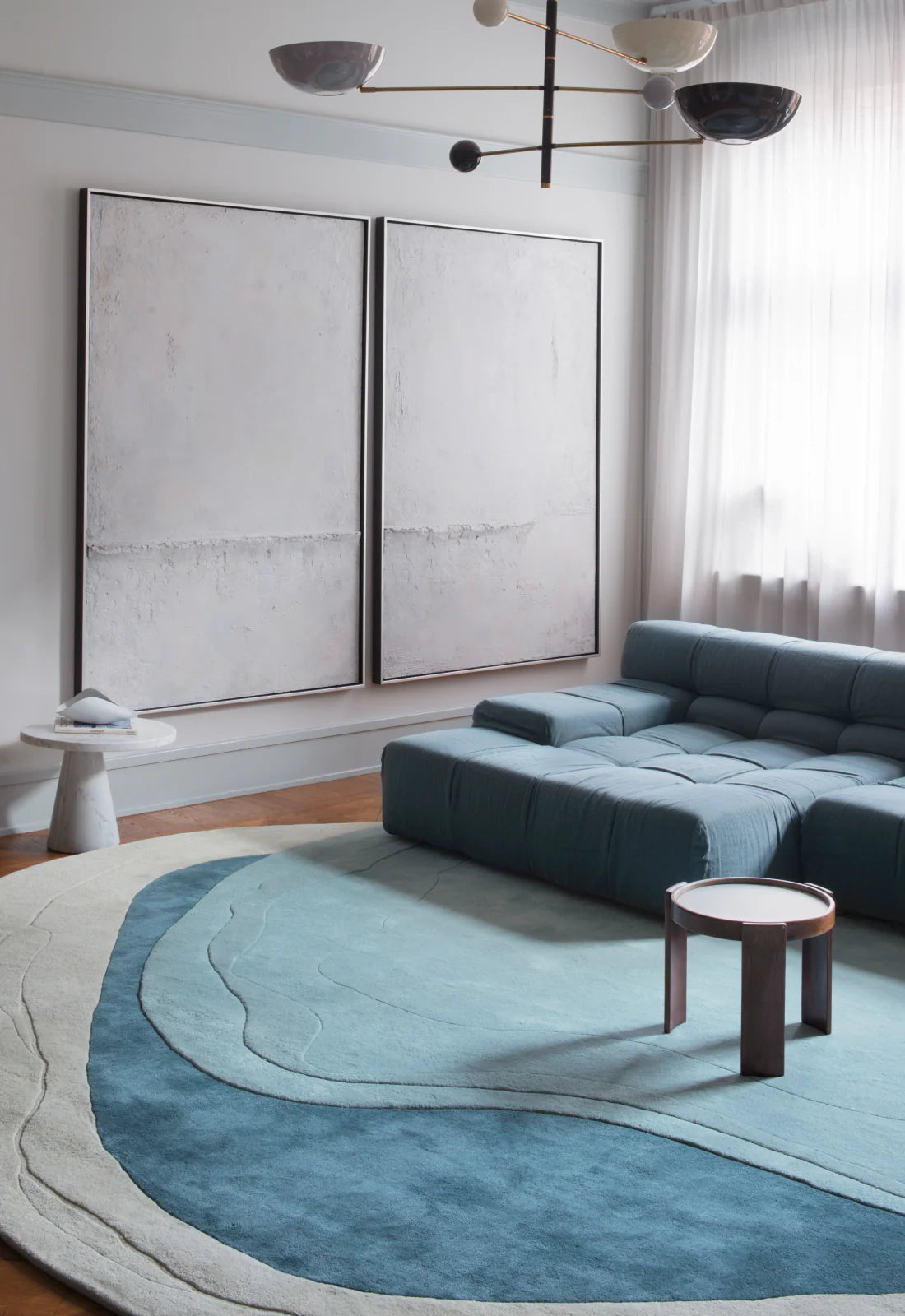 Vloerkleed Layered Erik Bratsberg Lozza Wool Rug Teal