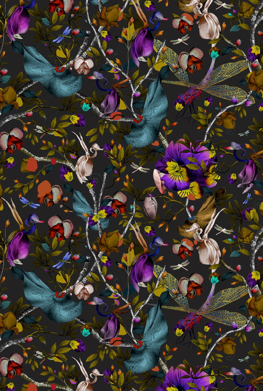 Laagpolig vloerkleed Moooi Carpets Biophilla Dark Slate Vloerkledenwinkel