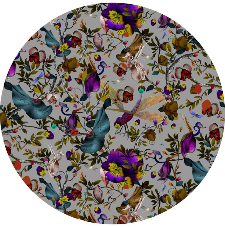 Laagpolig vloerkleed Moooi Carpets Biophilla Slate Rond