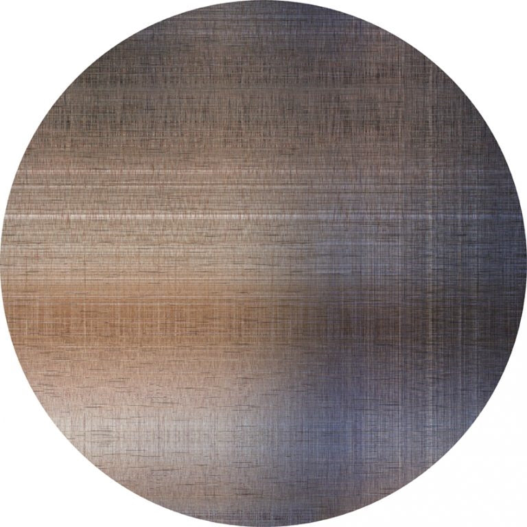 Laagpolig vloerkleed Moooi Carpets Canvas Denim Rond