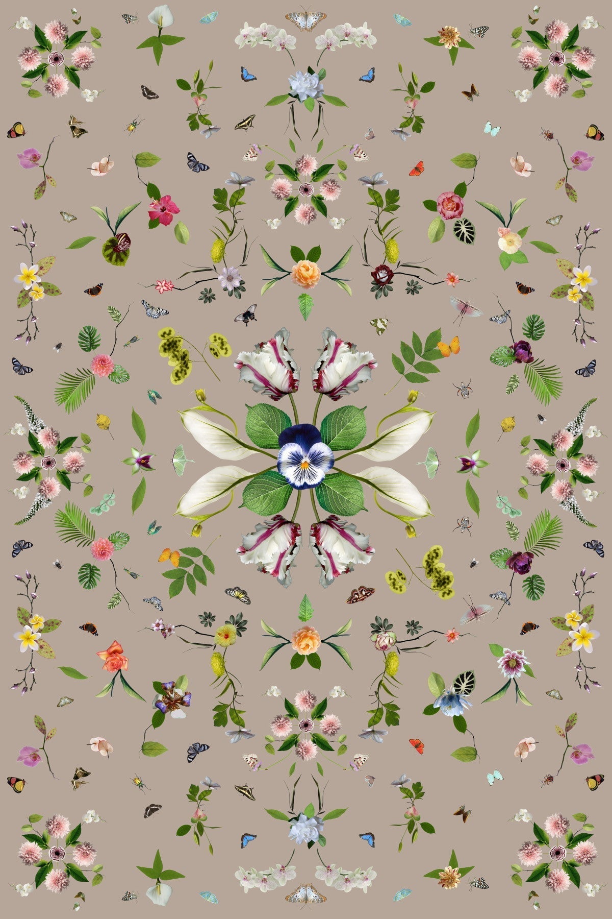 Laagpolig vloerkleed Moooi Carpets Garden of Eden Beige