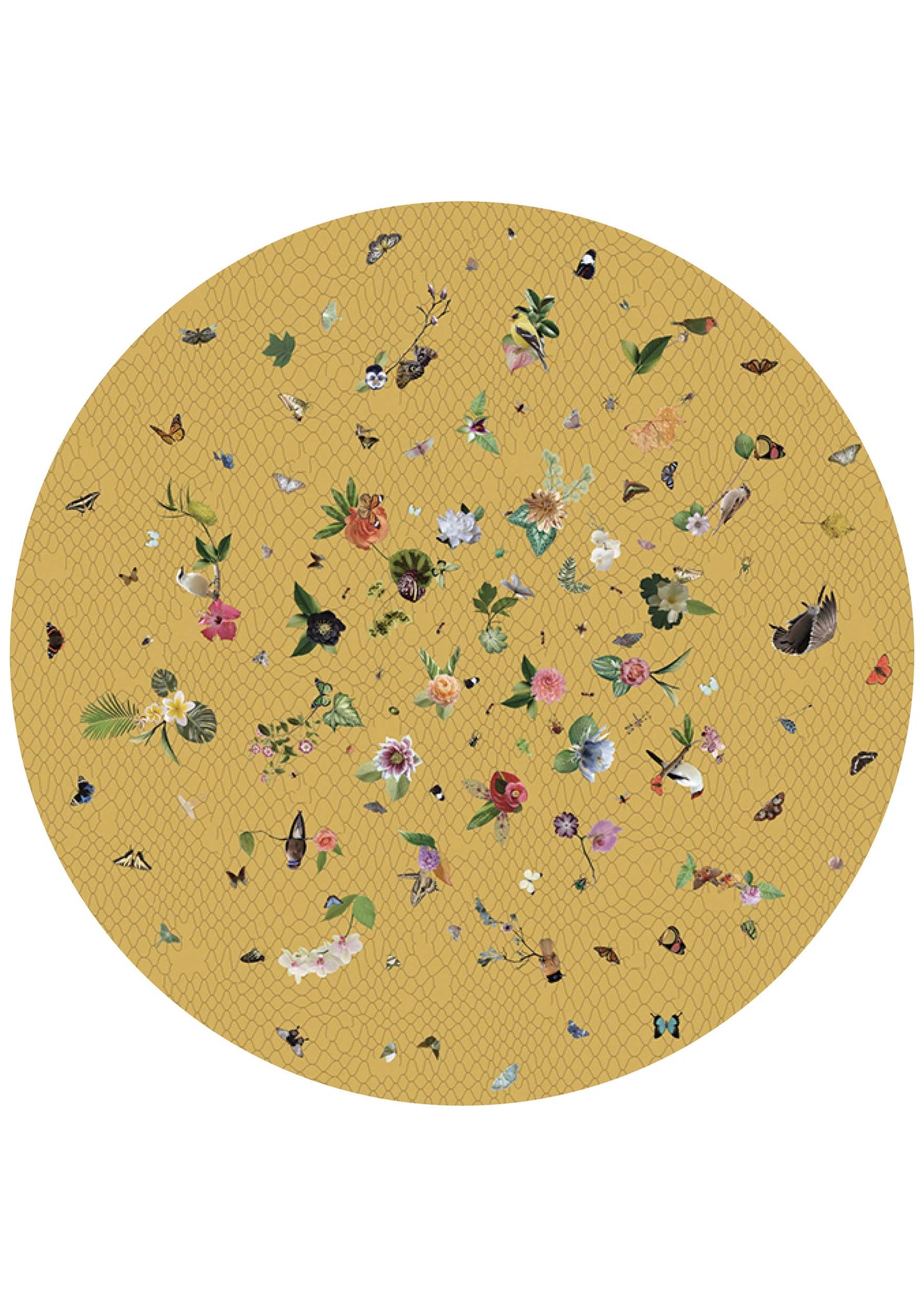 Laagpolig vloerkleed Moooi Carpets Garden of Eden Yellow Vloerkledenwinkel