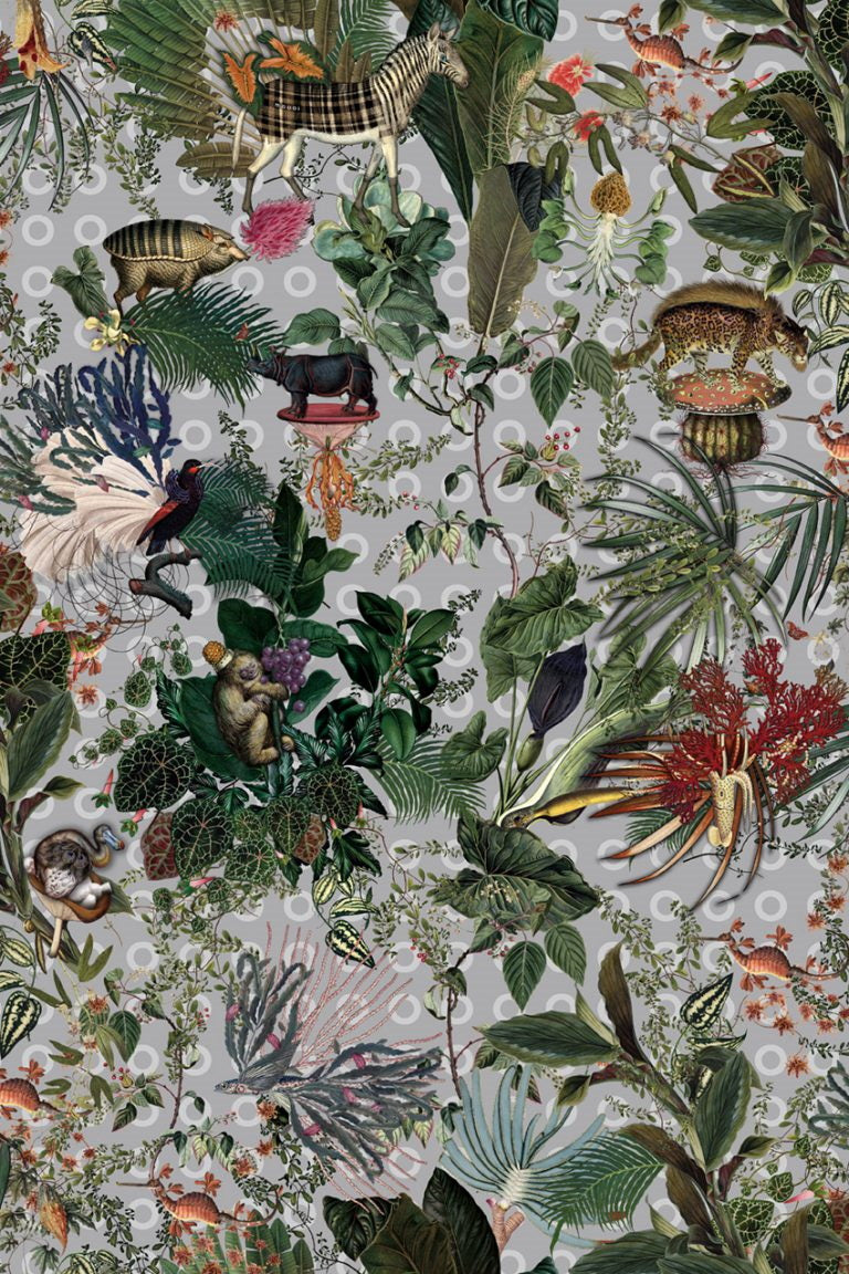 Laagpolig vloerkleed Moooi Carpets Menegerie of Extinct Animals Cloud