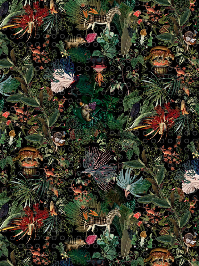 Laagpolig vloerkleed Moooi Carpets Menegerie of Extinct Animals Raven Vloerkledenwinkel