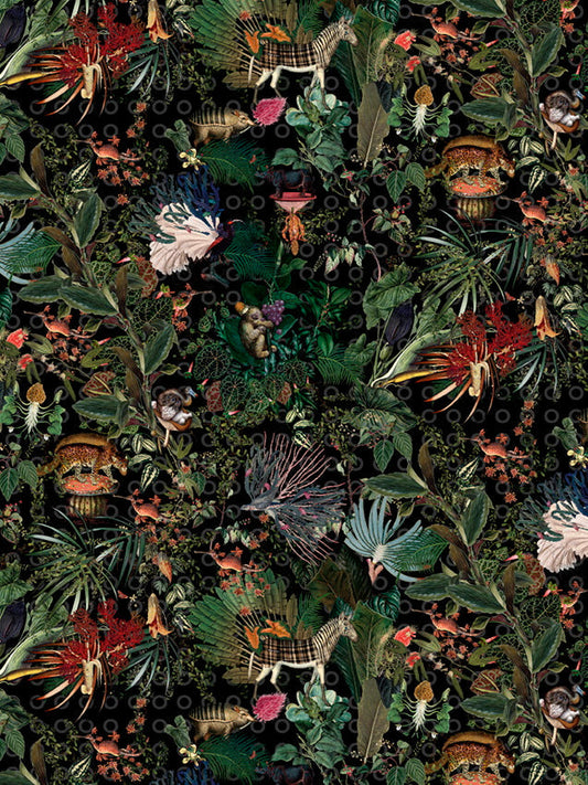 Laagpolig vloerkleed Moooi Carpets Menegerie of Extinct Animals Raven Vloerkledenwinkel