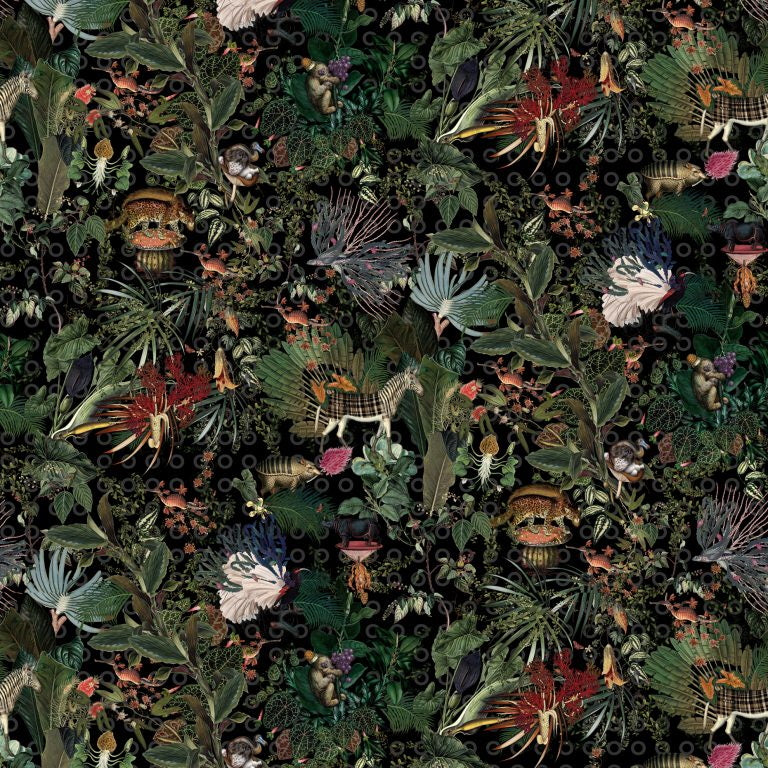 Rond Vloerkleed Moooi Carpets Menegerie of Extinct Animals Raven Rond