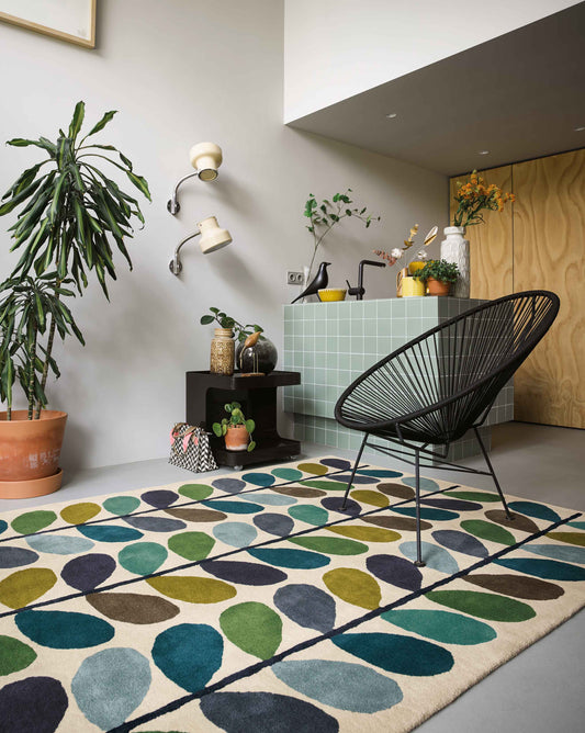 Laagpolig vloerkleed Orla Kiely Multi Stem 59507 Vloerkledenwinkel