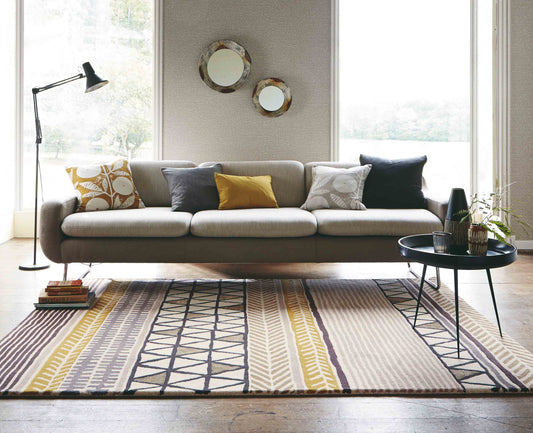Laagpolig vloerkleed Scion Raita Taupe 24701 Vloerkledenwinkel