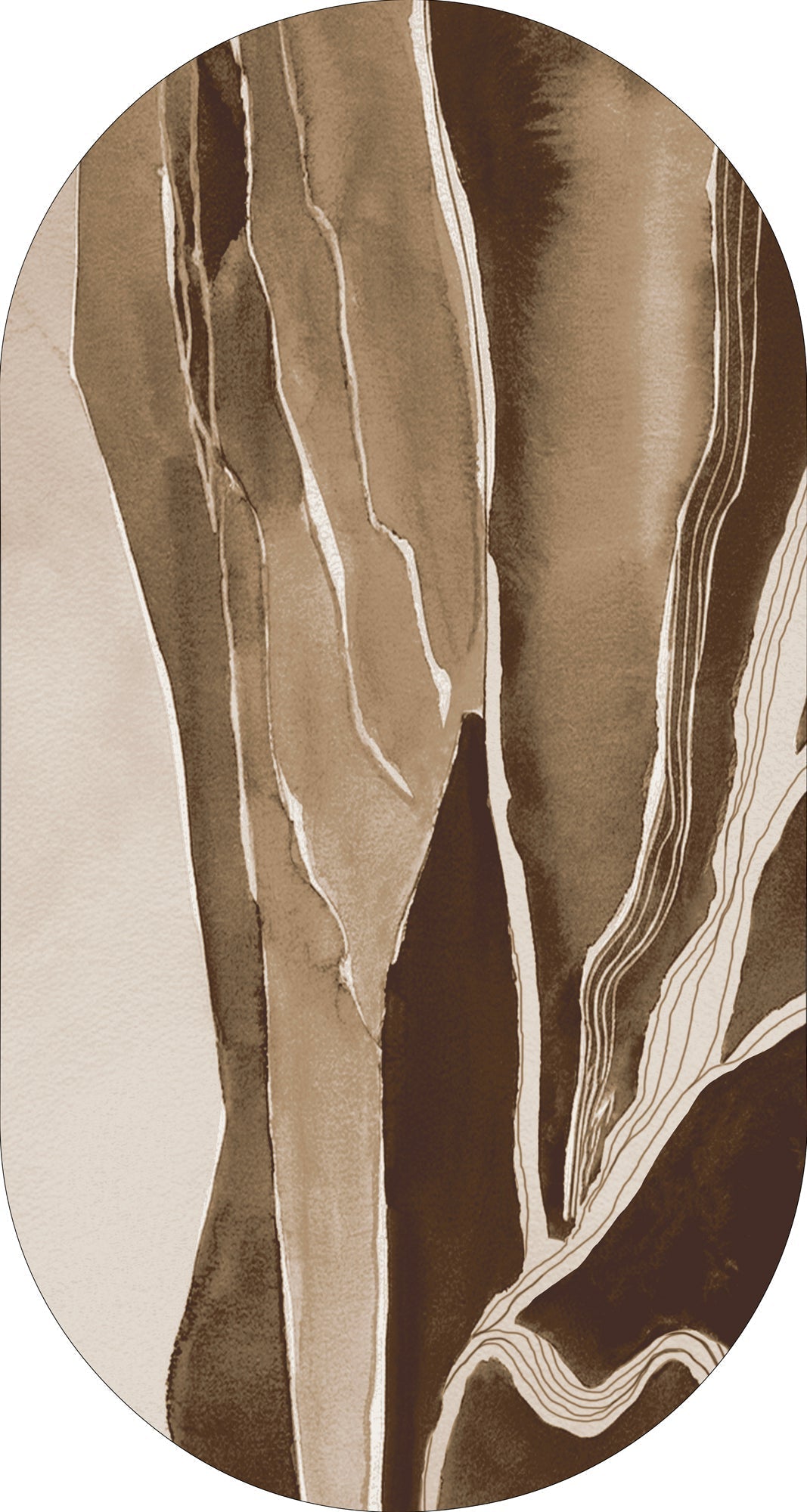 Vloerkleed MOMO rugs x NOŪRA studios - Horizon Brown/ sand capsule