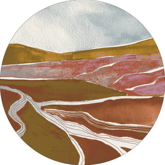 Vloerkleed MOMO rugs x NOŪRA studios - Horizon Multicolour Vibrant Rond