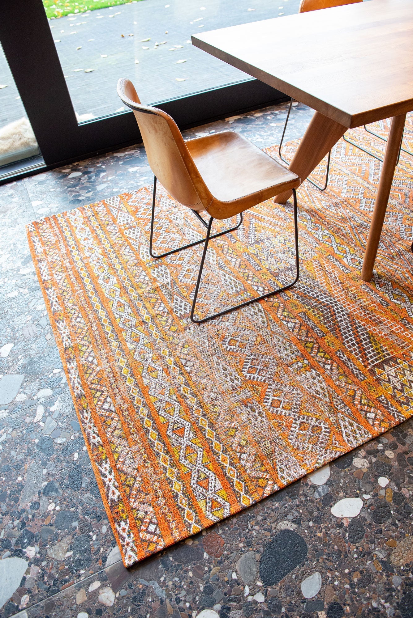 Orange and grey rug discount