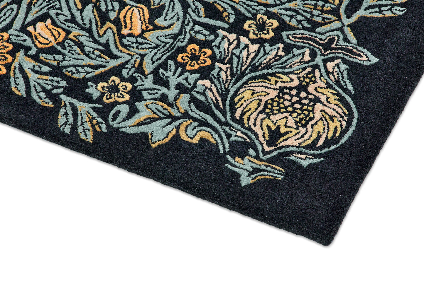 Laagpolig vloerkleed Morris & Co Bird Webb's Blue 128308