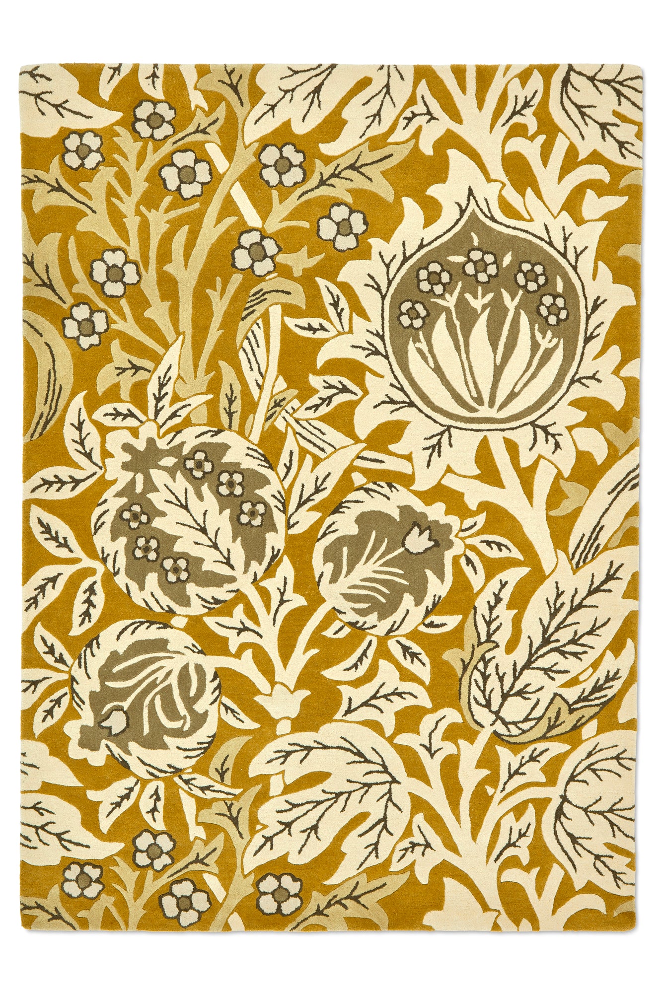 Laagpolig vloerkleed Morris & Co Elmcote Gold 127806