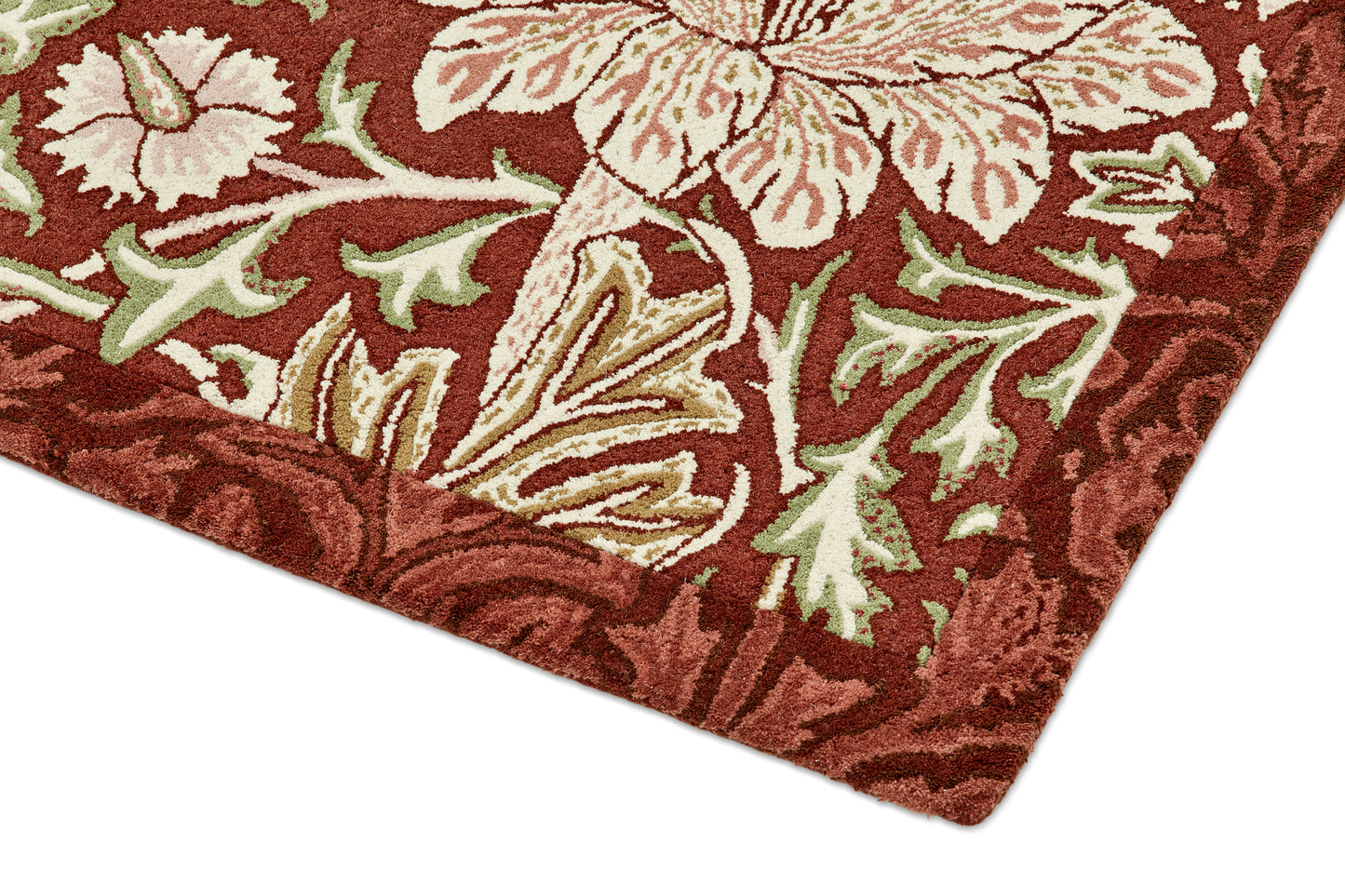 Laagpolig vloerkleed Morris & Co Trent Red House 127503