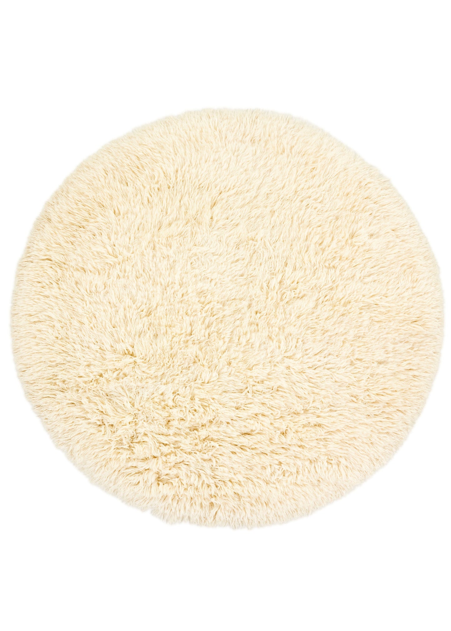 Vloerkleed MOMO Rugs Snow White Plain Ivory Round