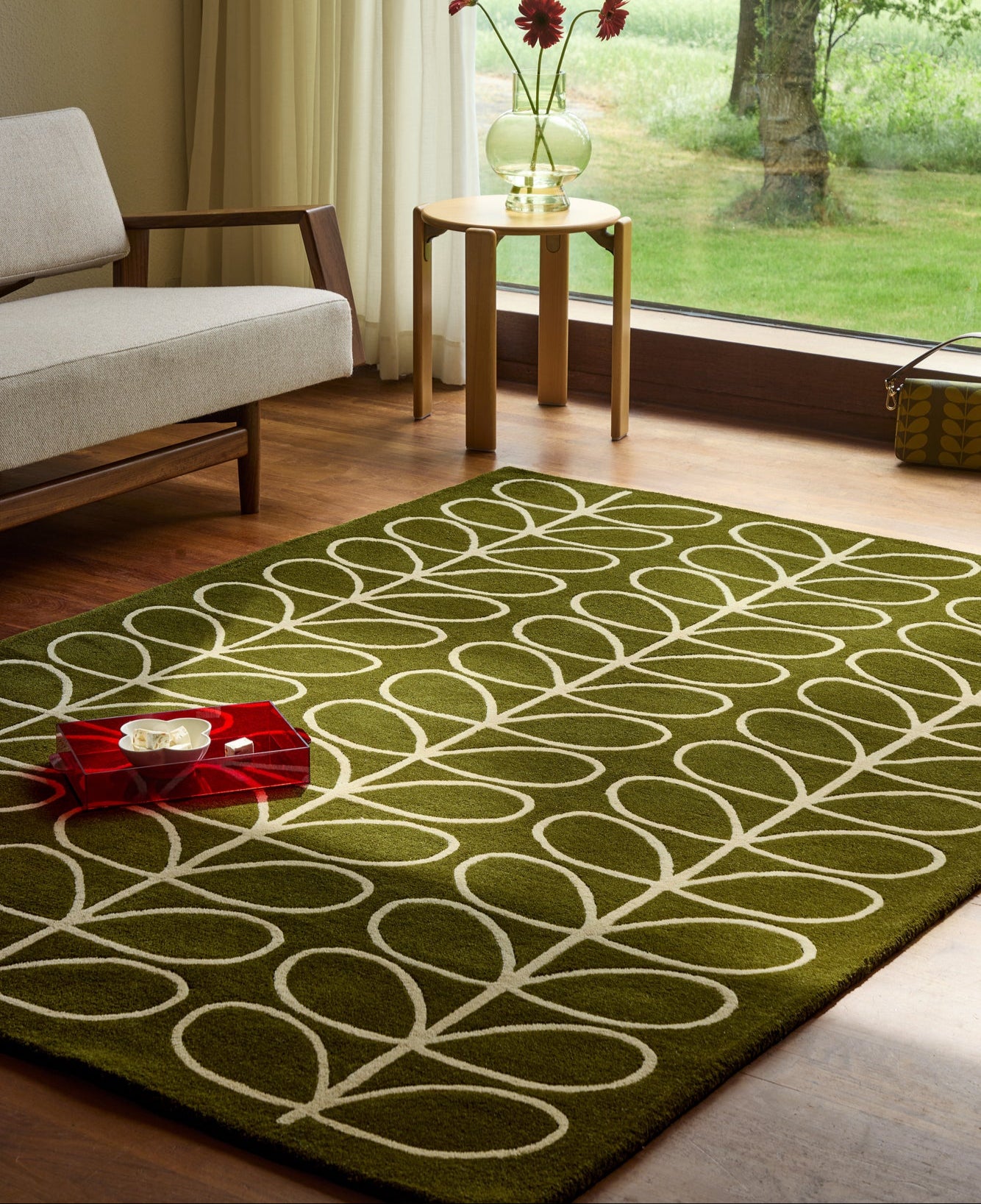 Vloerkleed Orla Kiely Linear Stem Olive 060501