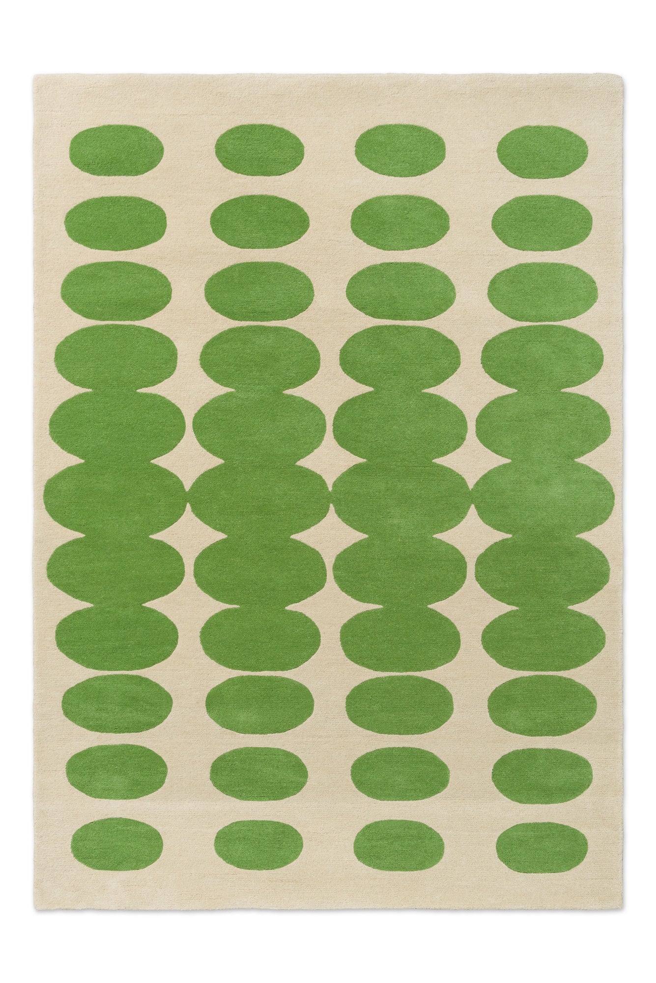 Vloerkleed Orla Kiely Optical Oval Green Cream 157707