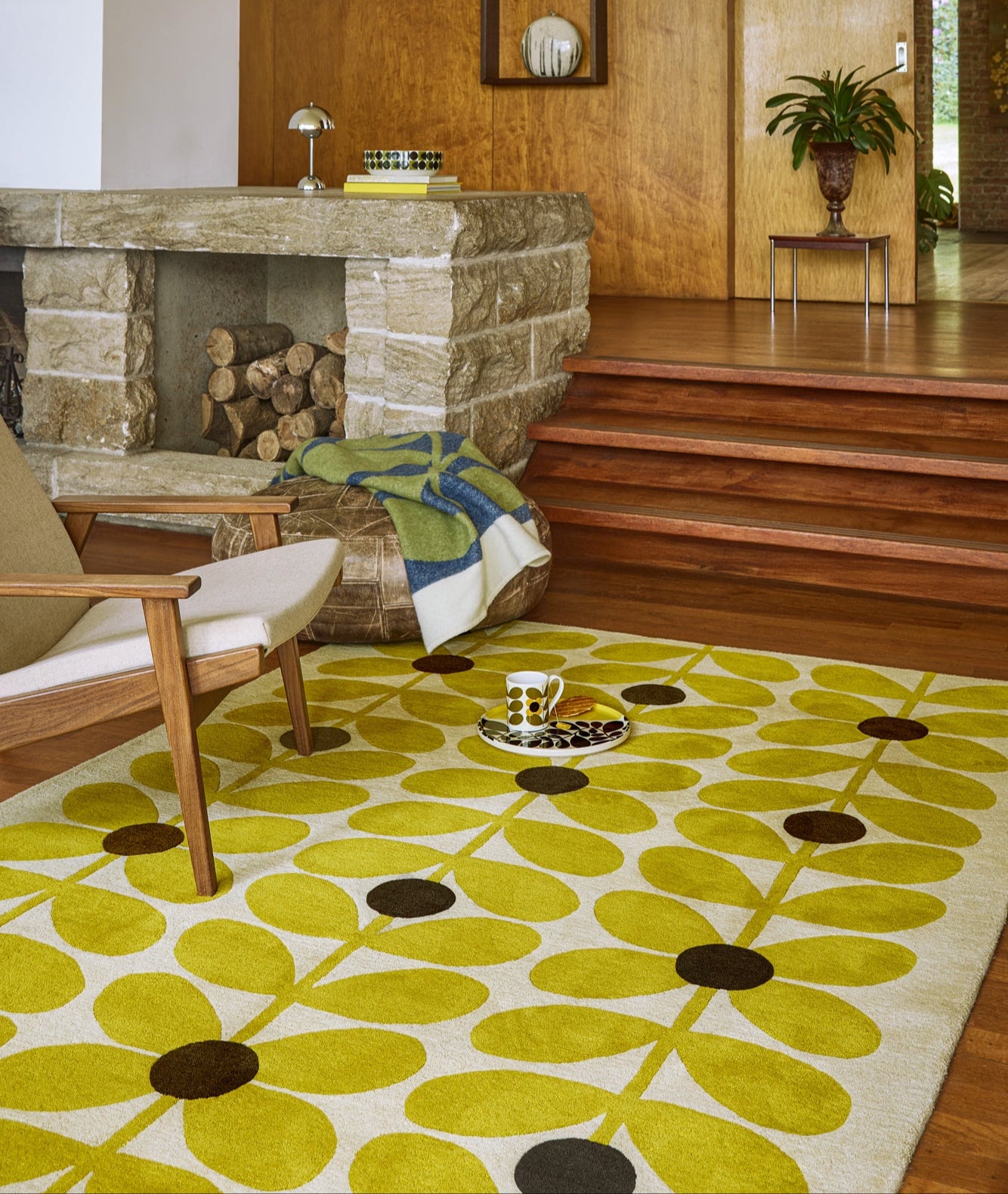 Vloerkleed Orla Kiely Sixties Stem Yellow 158106