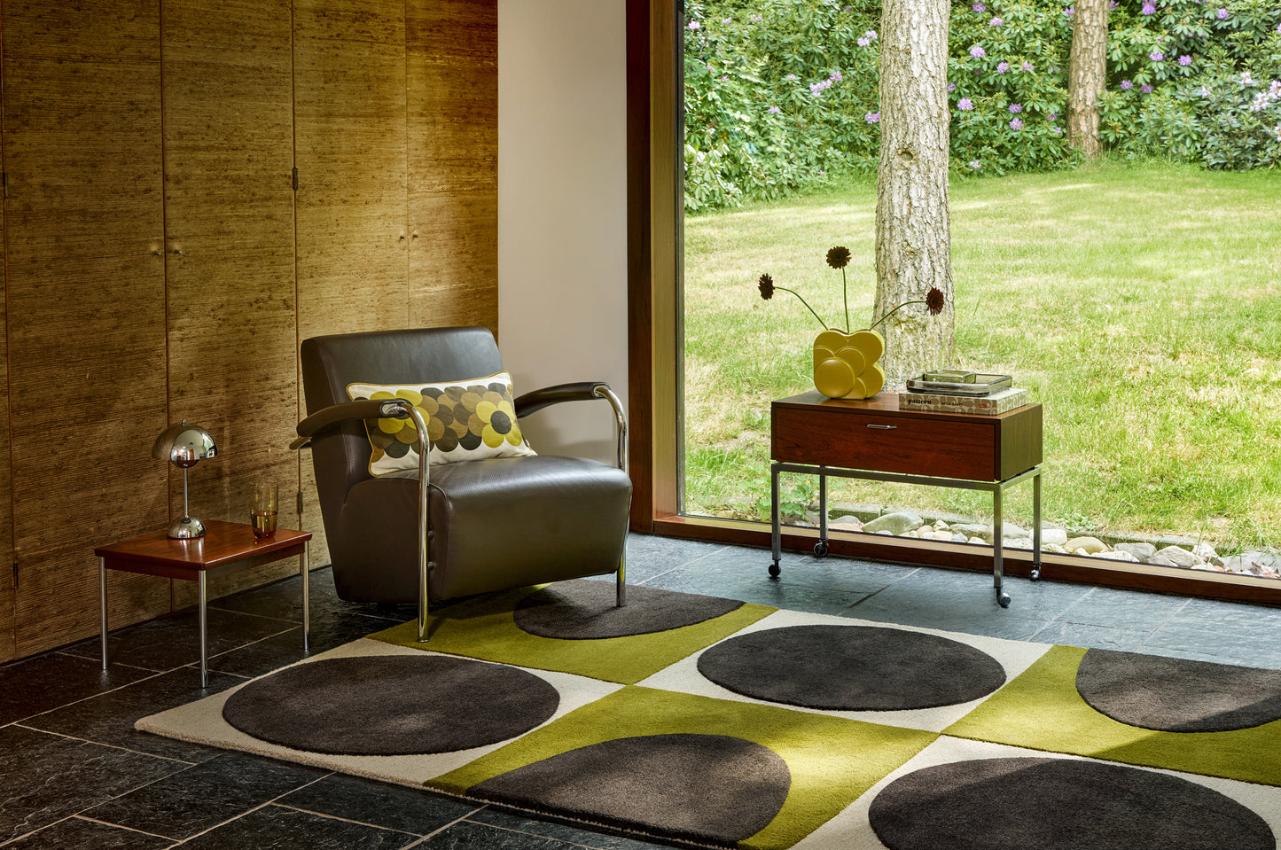 Vloerkleer Orla Kiely Spot Square Walnut Lichen 157907