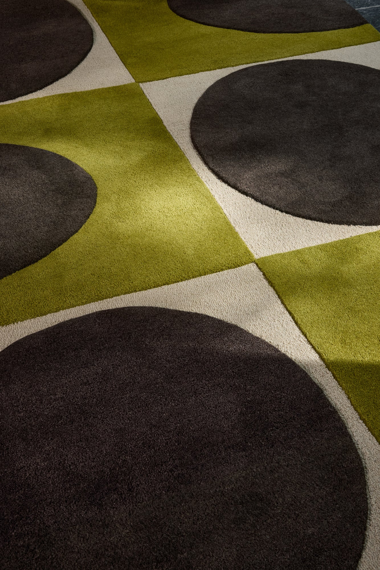Vloerkleer Orla Kiely Spot Square Walnut Lichen 157907