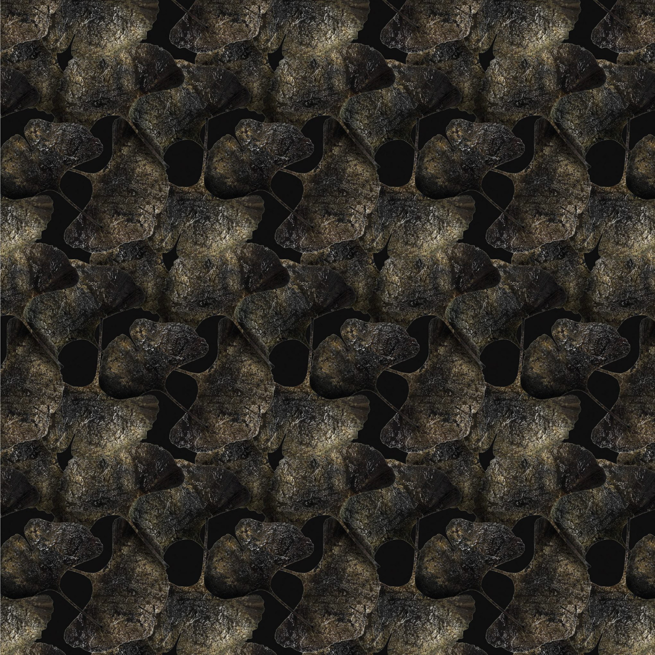 Traploper Moooi Carpets Ginko Leaf Black by Edward van Vliet