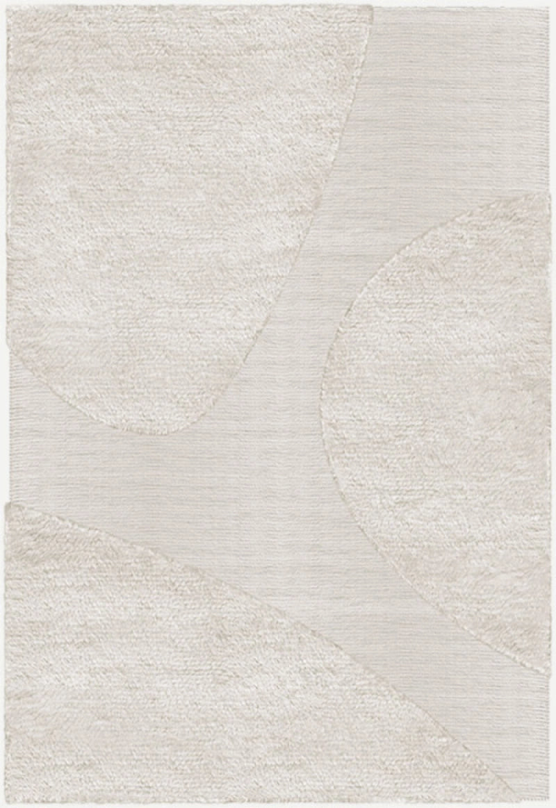 Vloerkleed Layered Punja Plasma Wool Rug Bone White