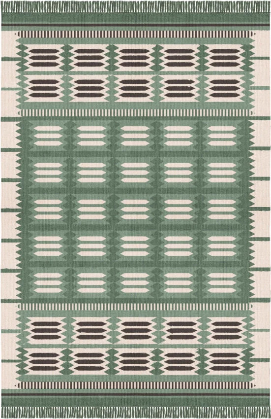 Vloerkleed Layered Röllakan Wool Rug Hilma Fern