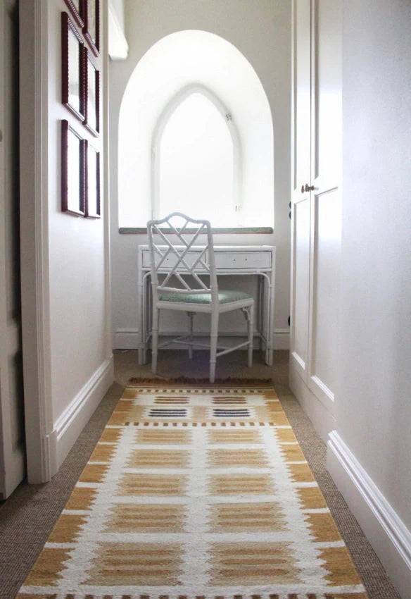 Vloerkleed Layered Röllakan Wool Rug Hilma Marigold
