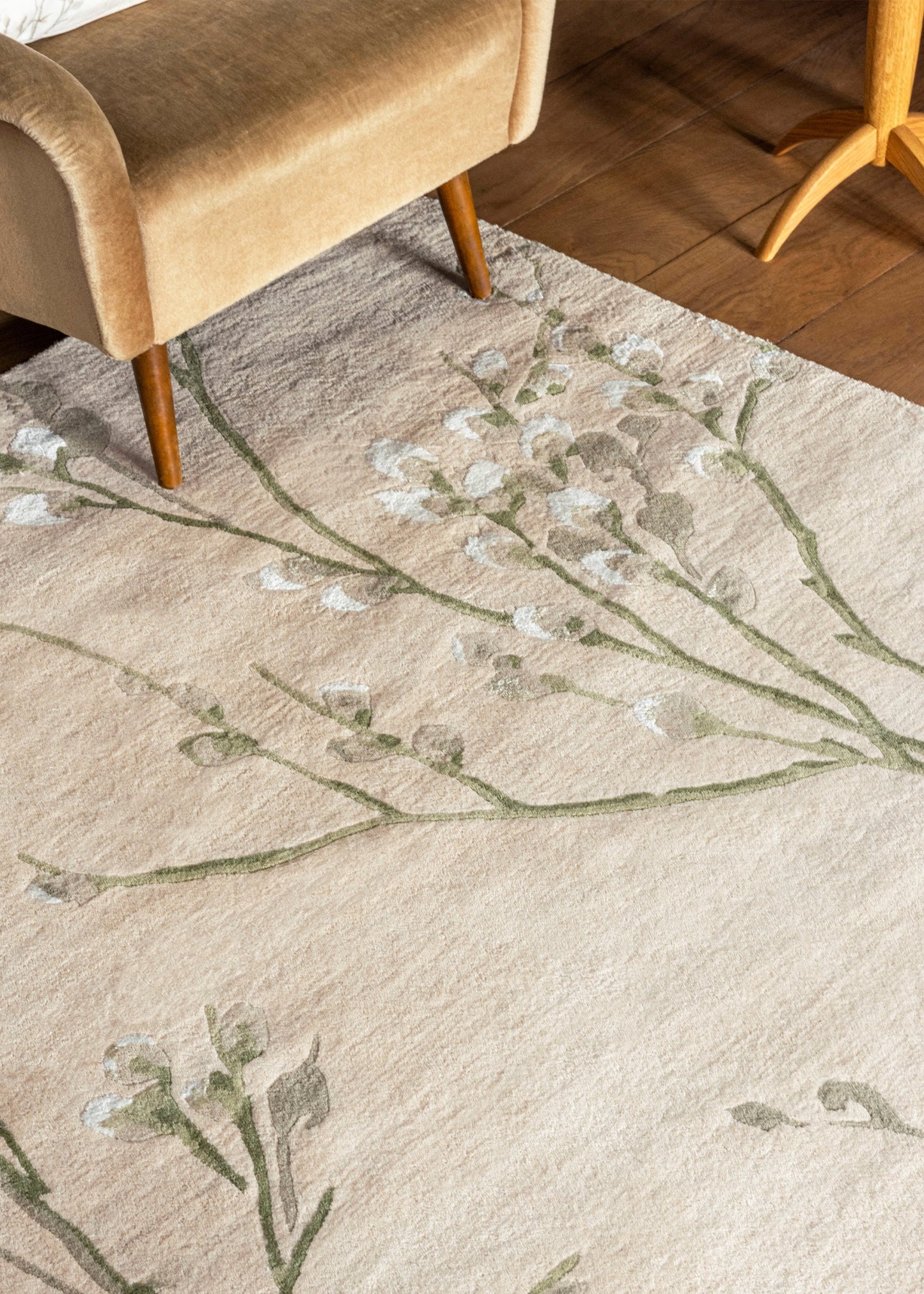 Luxueus en Sfeervol Vloerkleed van Laura Ashley | Pussy willow Hedgerow green