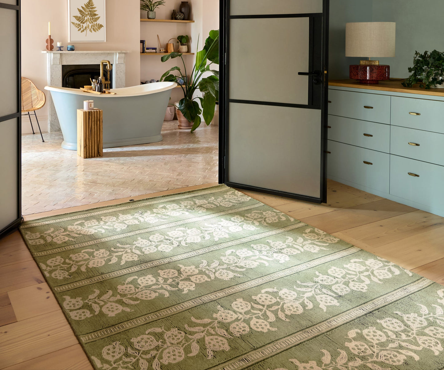 Vloerkleed Sanderson Anaar Forest Green 148007