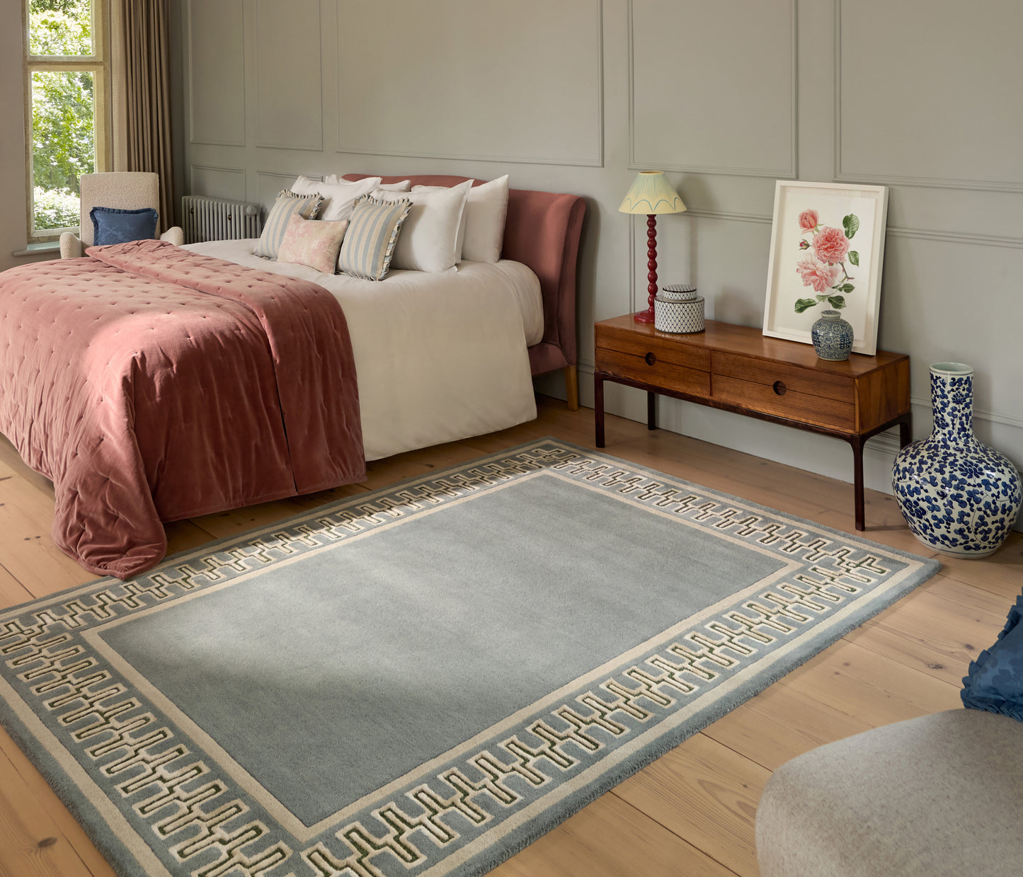Vloerkleed Sanderson linnean Porcelain 148408