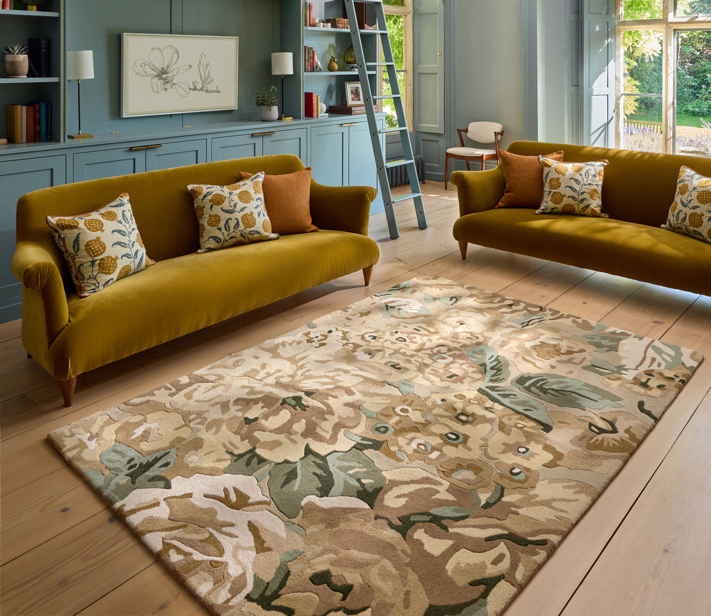 Vloerkleed Sanderson Rose & Peony Birch 045001