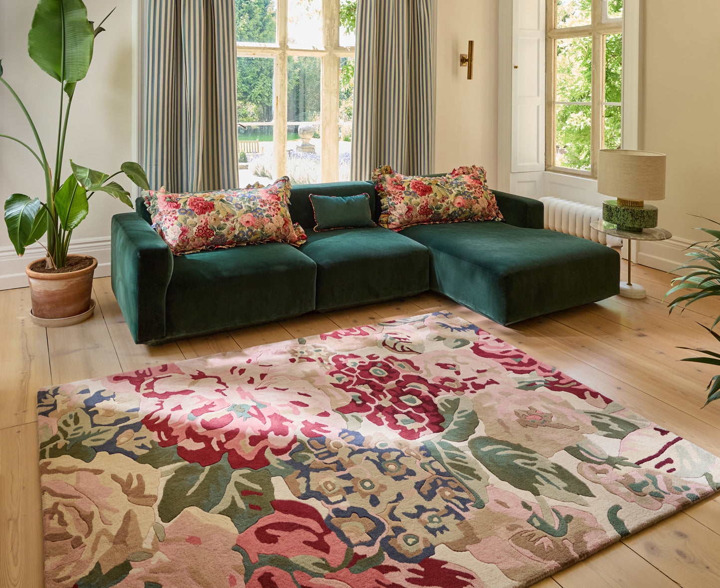 Vloerkleed Sanderson Rose & Peony Red 045000