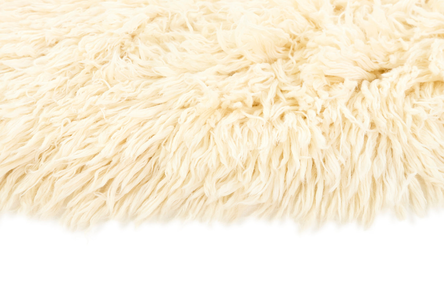 Vloerkleed MOMO Rugs Snow White Plain Ivory Round