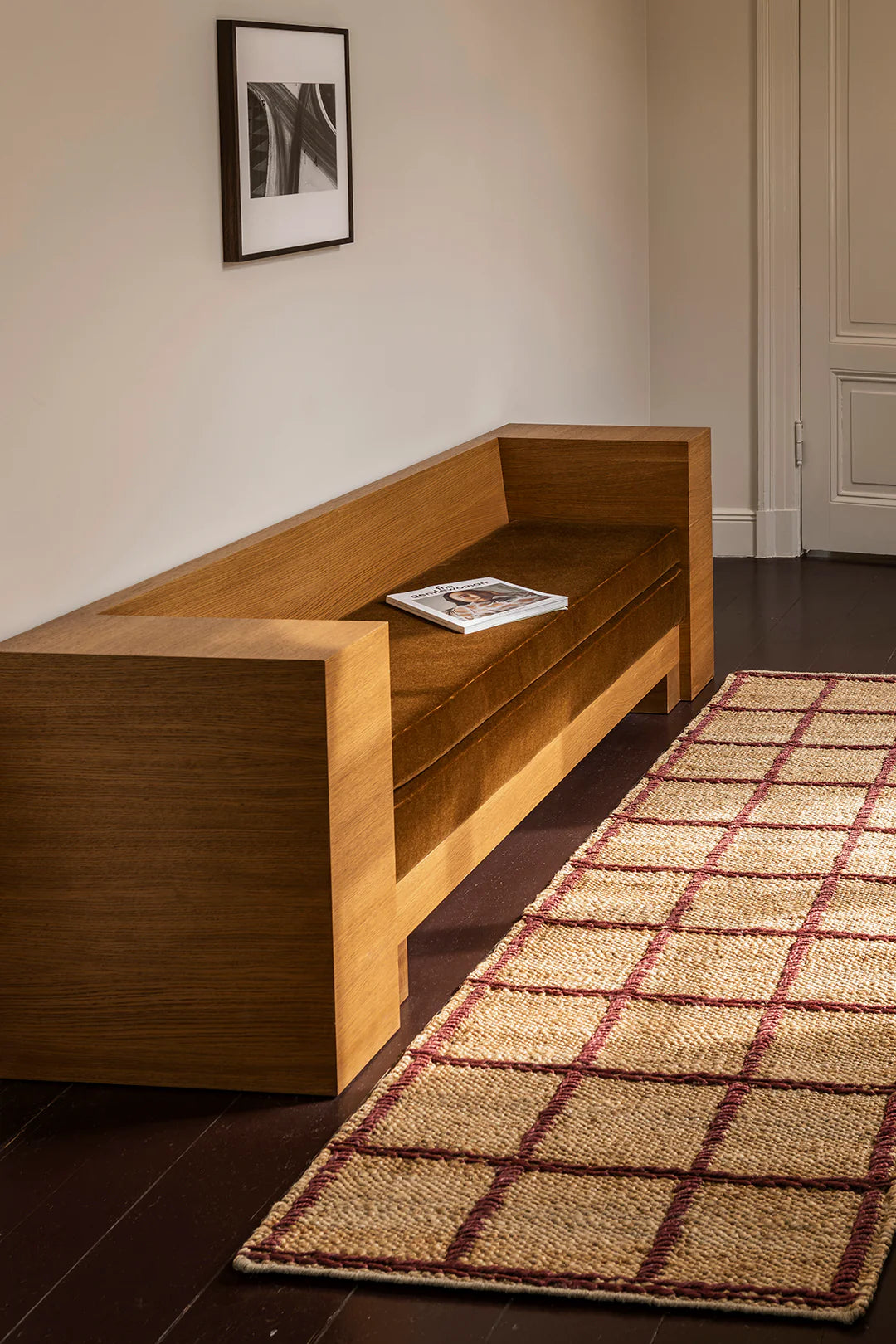 Vloerkleed Strata Jute Rug Burgundy
