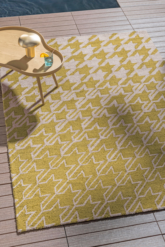 Vloerkleed Ted Baker Houndstooth Mustard Outdoor 455706