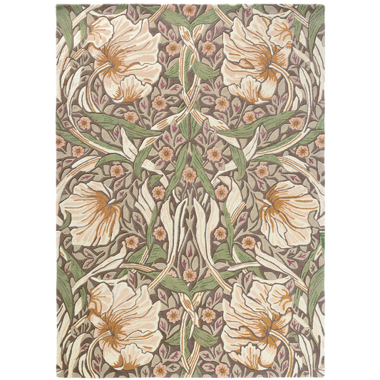 Laagpolig vloerkleed Morris & Co Pimpernel Aubergine 28805