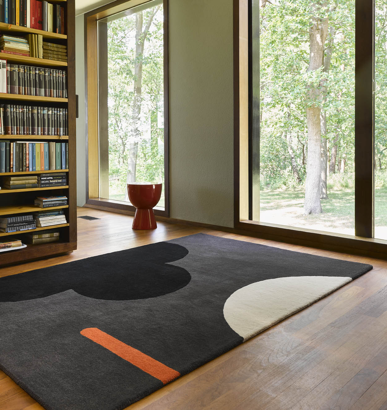 Vloerkleed Orla Kiely Geo Flower Graphite 060605 Vloerkledenwinkel