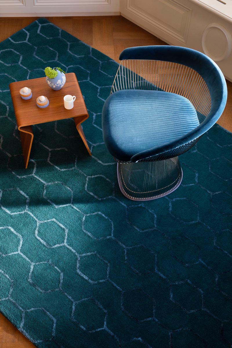 Vloerkleed Wedgewood Gio Teal 039107 Vloerkledenwinkel